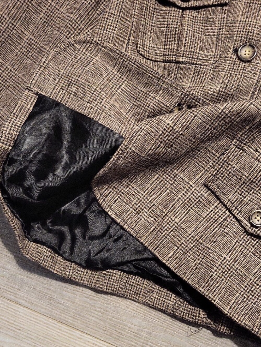 Banana Republic Brown Plaid Button-Front Blazer - Picture 8 of 10